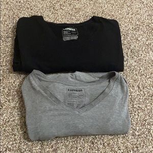 Express super soft stretch v-neck t-shirt bundle